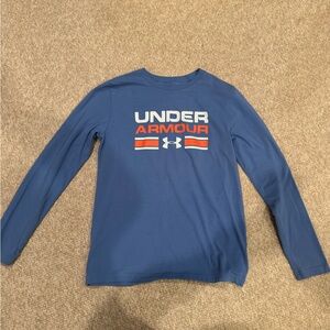 Under Armour Kids Blue and Orange Long Sleeve Tee